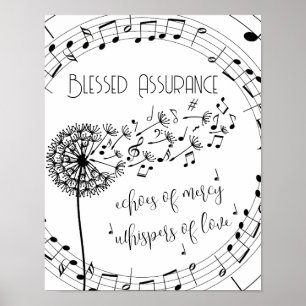 Blessed Assurance Hymn Christian Poster