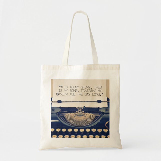 "Blessed Assurance" Tote Bag – Christian Hymns (Front)