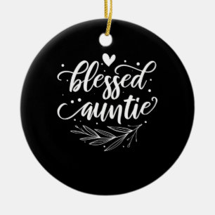 Blessed Auntie Ceramic Tree Decoration