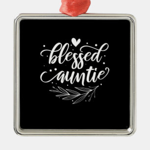 Blessed Auntie Metal Tree Decoration