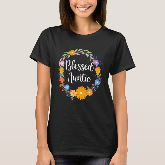 Blessed Auntie Shirt Grandma Mothers Day Thanksgiv (Front)