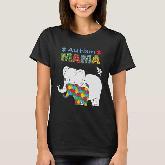 Blessed Autism Mom Mother Autistic Kids Awareness  T-Shirt (Front)