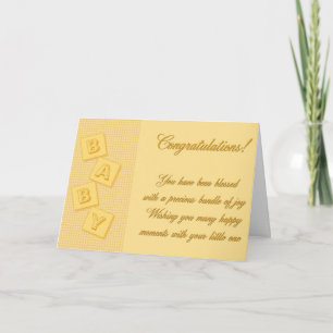Blessed Baby Blocks Card
