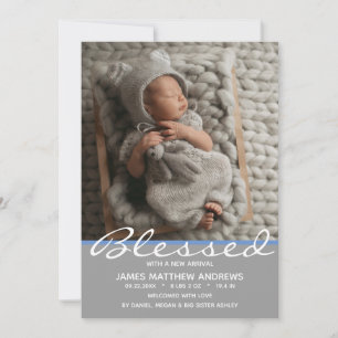 Blessed Baby Pink Heart Photo Birth