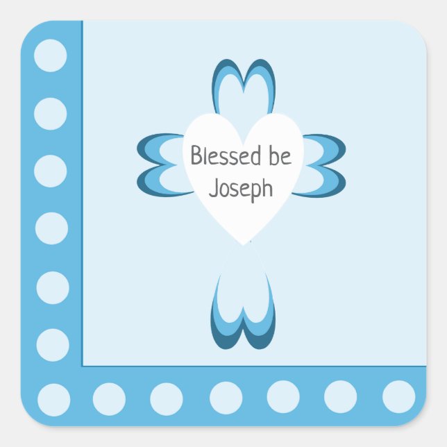 Blessed Baptism  Square Sticker (Front)