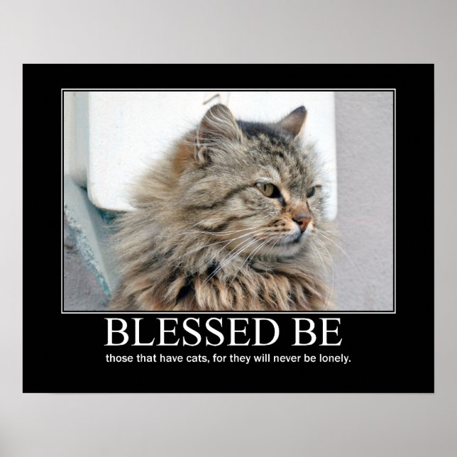 Blessed Be.. Cat Lover Artwork Poster (Front)
