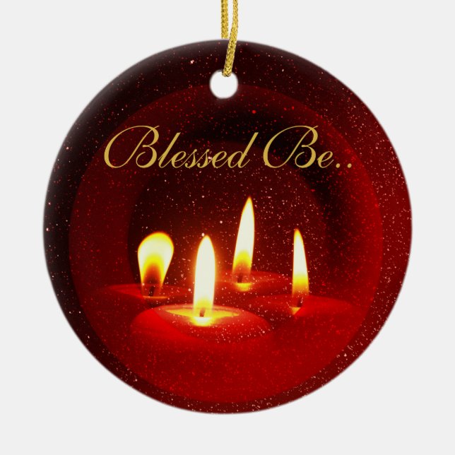 Blessed Be... Ceramic Tree Decoration (Front)