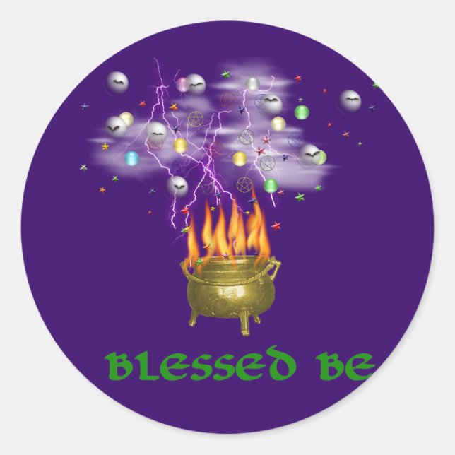 Blessed Be Classic Round Sticker (Front)