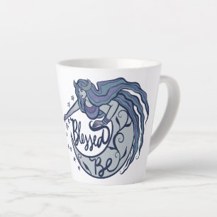 Blessed Be Moon Goddess Latte Mug