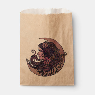 Blessed Be Moon Goddess Pagan Art Favour Bags