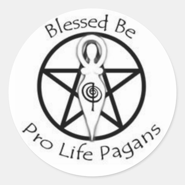 Blessed Be P.L.P.  round sticker (Front)