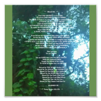 Blessed Be Poem By J-Fo Photo Print