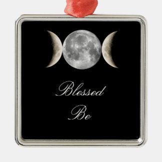Blessed Be Triple Moon Metal Tree Decoration