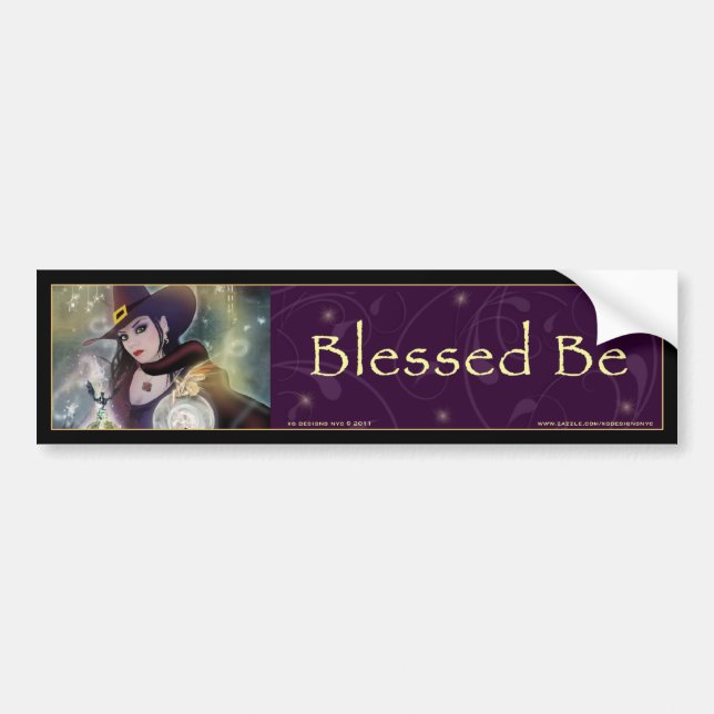 Blessed Be  - Witch Bumper Sticker (Front)