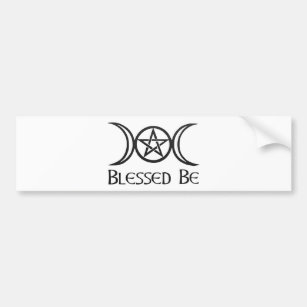 Blessed Be Witches Art Witch Gifts Witchcraft Paga Bumper Sticker