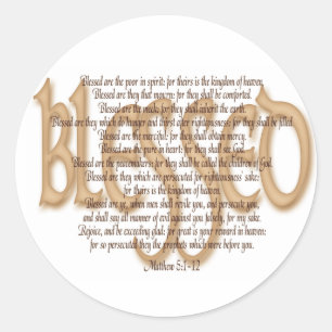 Blessed - Beatitudes Classic Round Sticker