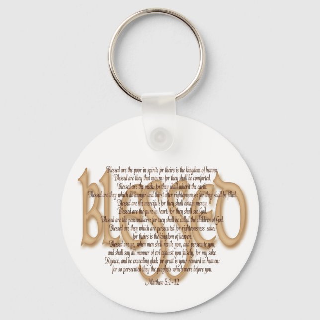 Blessed - Beatitudes Key Ring (Front)
