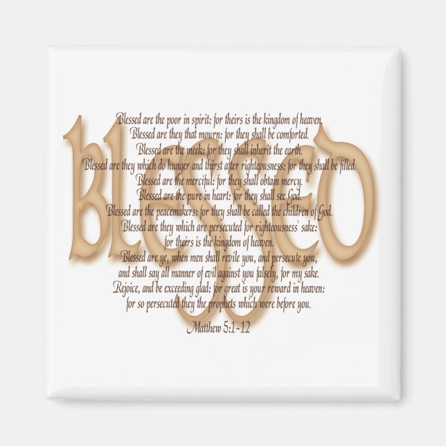 Blessed - Beatitudes Magnet (Front)