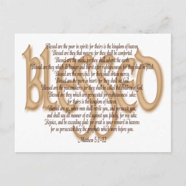 Blessed - Beatitudes Postcard (Front)