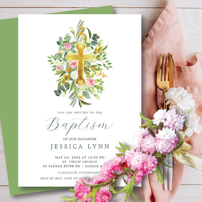Blessed Beginnings Baptism Invitation (Creator Uploaded)