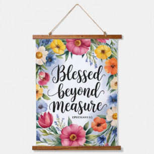 Blessed Beyond Measure Christian Women Wall Hanging Tapestry