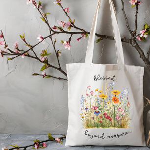 Blessed Beyond Measure Christian Women's Tote Bag