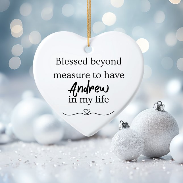 Blessed Beyond Measure Ornament (Blessed Beyond Measure Christmas Ornament. )