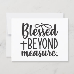 Blessed beyond measure postcard