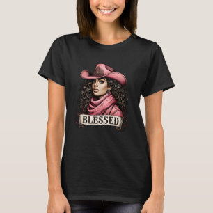 Blessed Black Cowgirl Christian Black Cowgirl West T-Shirt