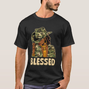 Blessed Black Cowgirl Western African Camo Christi T-Shirt