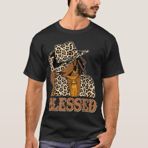 Blessed Black Cowgirl Western Swag African  T-Shirt