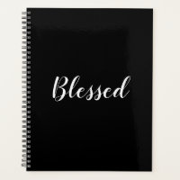 Blessed black custom script text elegant