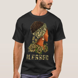 Blessed Black Woman Praying African Christian T-Shirt
