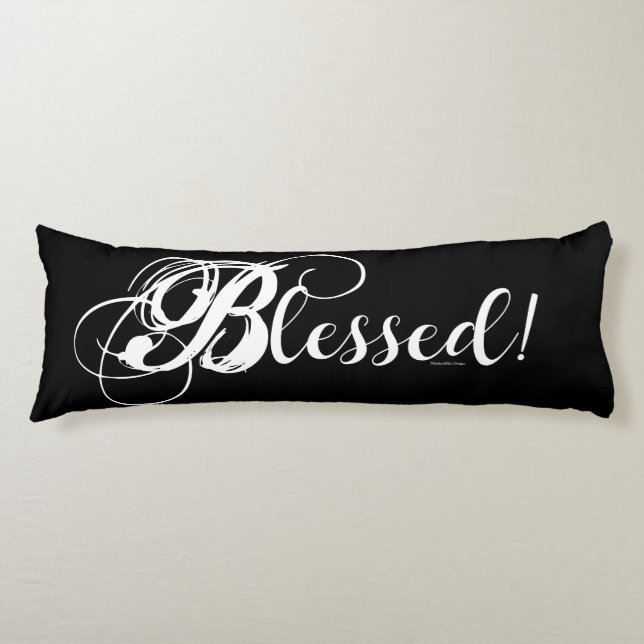 Blessed! Body Pillow (Black/White) (Front)