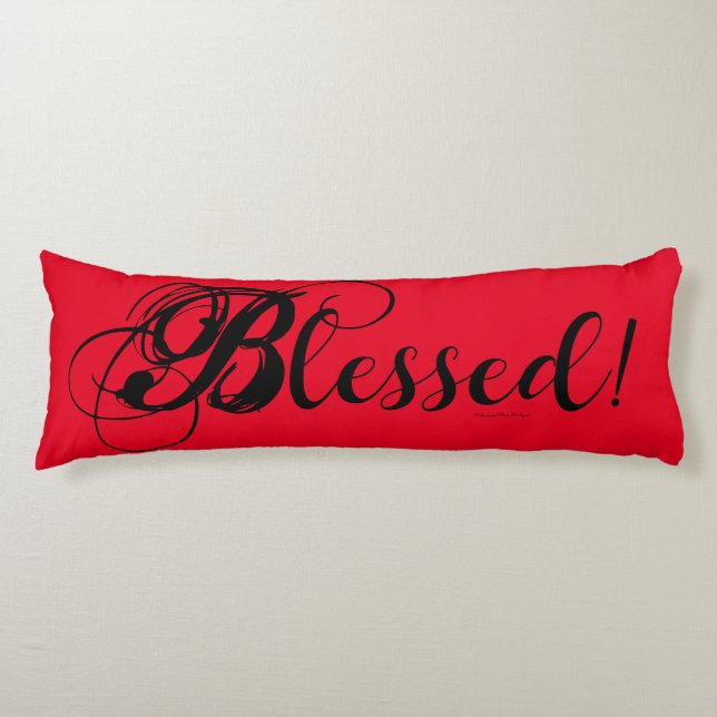 Blessed! Body Pillow (Red) (Front)