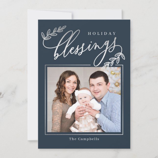Blessed Branch Holiday Photo Card (Front)