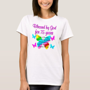 BLESSED BUTTERFLY 75TH BIRTHDAY DESIGN T-Shirt