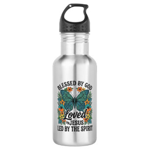 Blessed Butterfly Christian T-Shirt Design (2) 532 Ml Water Bottle