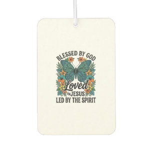 Blessed Butterfly Christian T-Shirt Design (2) Car Air Freshener