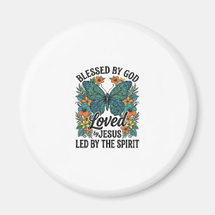 Blessed Butterfly Christian T-Shirt Design (2) Magnet