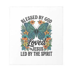 Blessed Butterfly Christian T-Shirt Design (2) Notepad