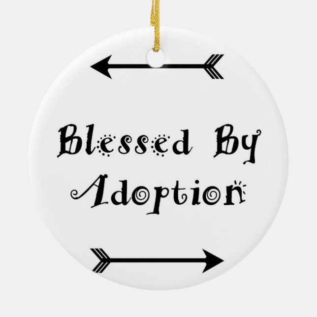 Blessed by Adoption - Foster Care Ceramic Tree Decoration (Back)