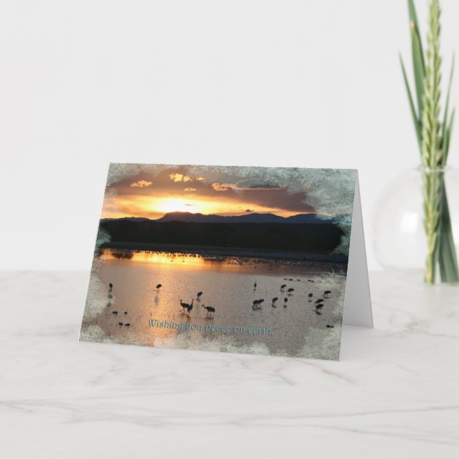 Blessed by Cranes Holiday Card (Front)