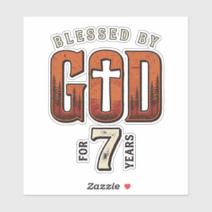 Blessed By God 7 Years Vintage Christian Shirt