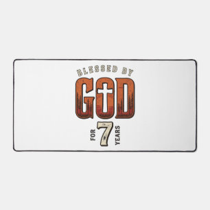 Blessed By God 7 Years Vintage Christian Shirt Desk Mat
