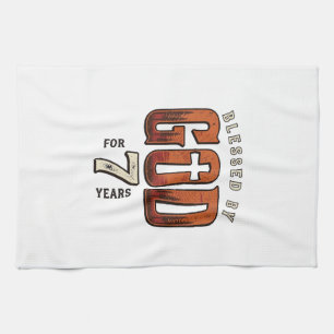 Blessed By God 7 Years Vintage Christian Shirt Tea Towel