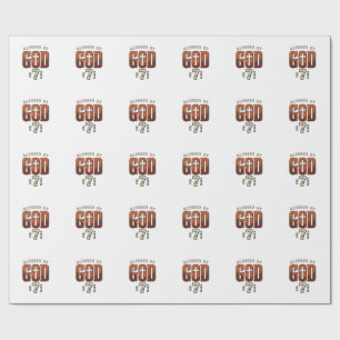 Blessed By God 7 Years Vintage Christian Shirt Wrapping Paper