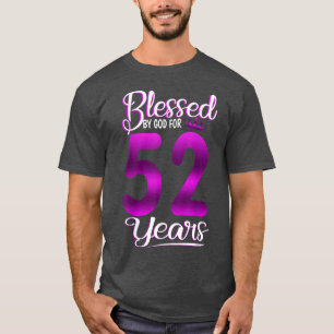Blessed by God for 52 Years Old 52nd Birthday Gift T-Shirt