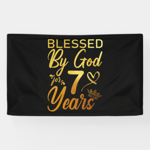 Blessed by God for 70 Years 70th Birthday Faith Banner
