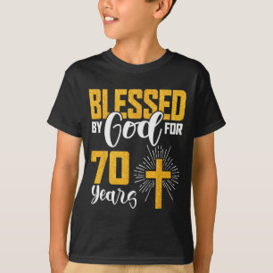 Blessed By God For 70 Years Old 70th Birthday B-da T-Shirt